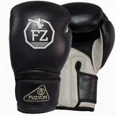 Luva de Boxe Fuzyon Couro Preta 